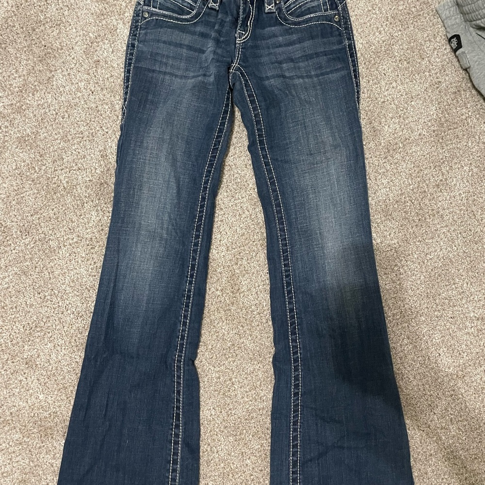 Rock Revival Blue Flare Wide Leg Jeans